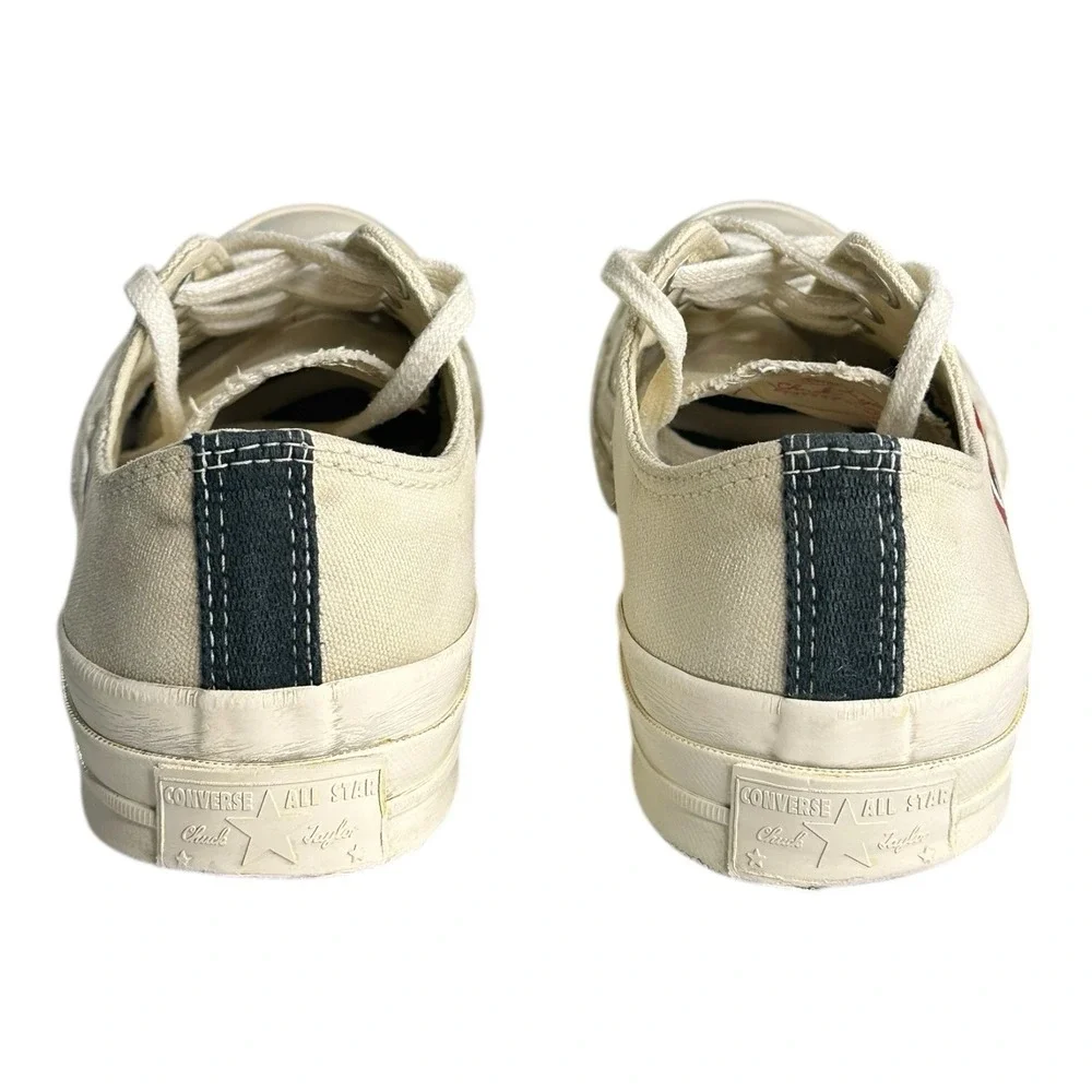 Converse x Play Comme des Garcons Hidden Heart Low Top Beige Sneakers Women's  7